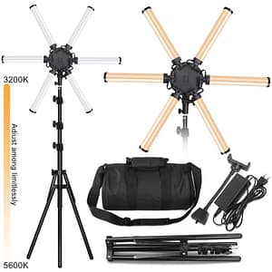 ARO DE LUZ LED ESTRELLA DE 6 BARRAS
